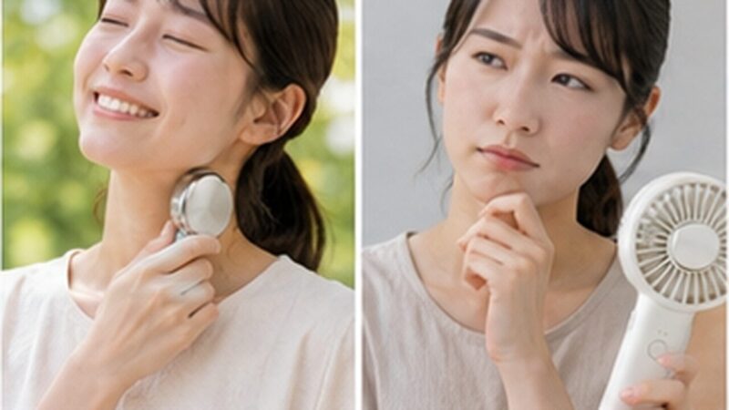 冷却プレートに満足する人と必要性を迷う人を比較したイメージ