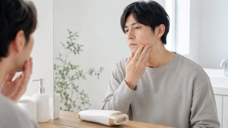 家庭用IPL脱毛器でヒゲや濃い毛への使用を慎重に考える日本人男性