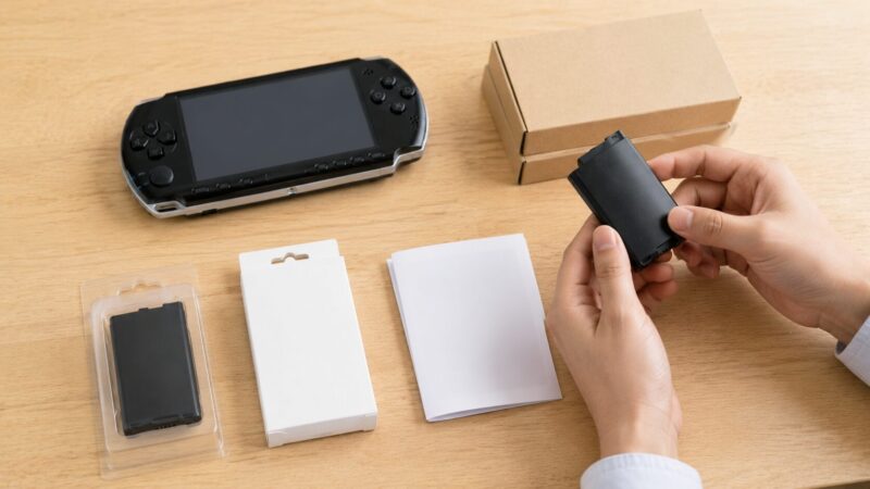 ロワジャパンなどのPSP互換バッテリーを比較検討するイメージ