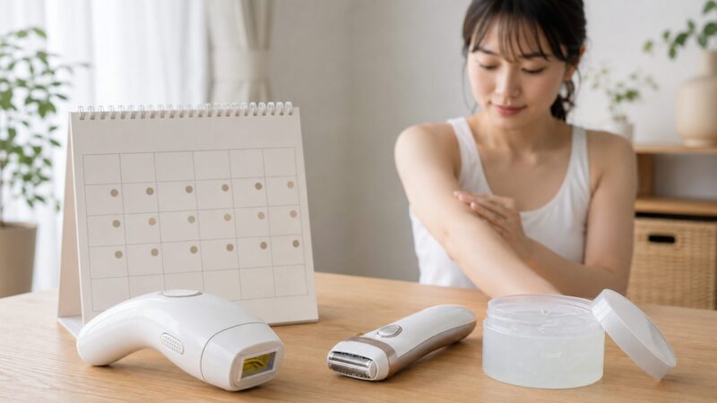 家庭用脱毛器を継続して使用するスケジュールのイメージ