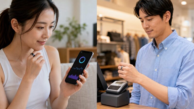 健康管理型とタッチ決済型スマートリングの違い