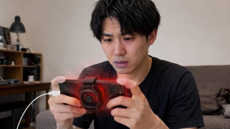 充電しながらスマホクーラーを長時間使うリスクのイメージ