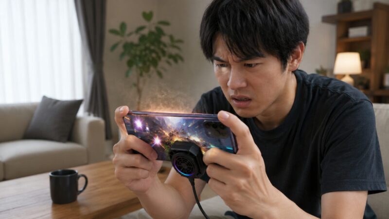 冷却ファンを使っても効果を感じにくいスマホの高負荷状態