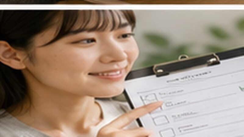 ミストハンディファンを手に取り比較項目を確認する日本人女性
