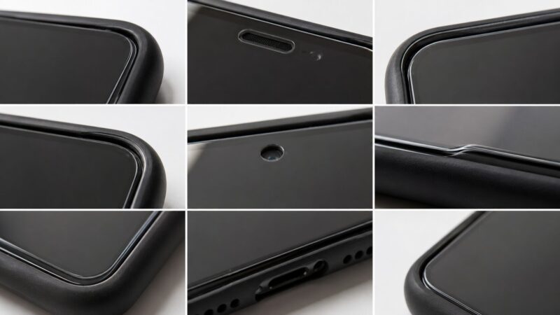 フィルムの端やケース干渉など同じ画面サイズでも起こる問題