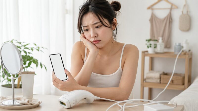 家庭用脱毛器の悪い口コミや使い勝手に悩む女性