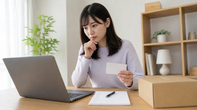 安いSnapdragon PCの保証やスペックを購入前に確認する日本人女性