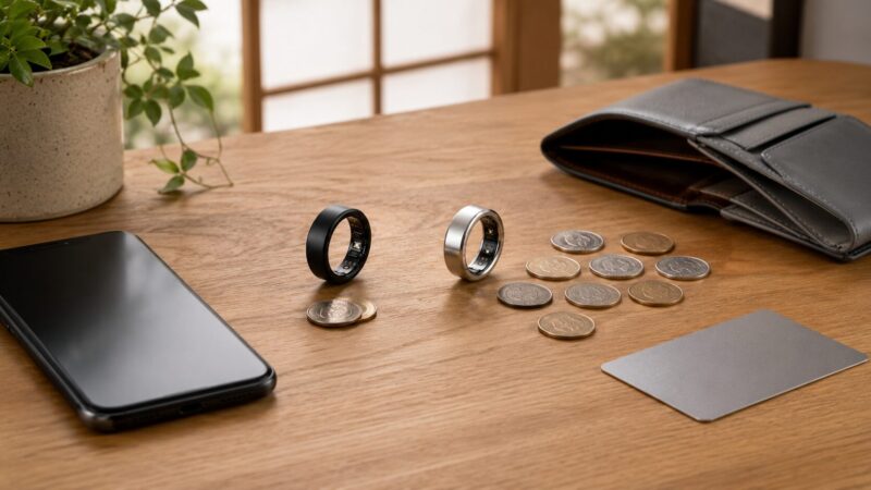 SOXAI RingとOura Ringの本体価格や月額料金を比較するイメージ