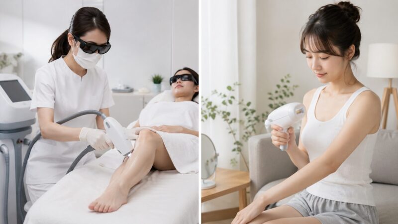 医療脱毛と家庭用光美容器によるムダ毛ケアの違い