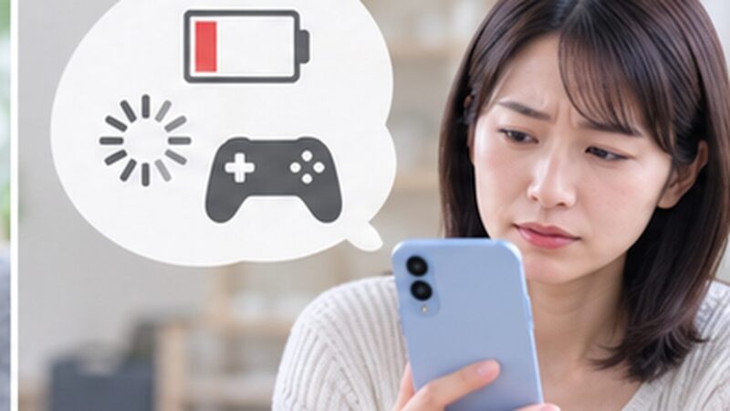 arrows We2の動作の遅さやバッテリー状態を確認する女性