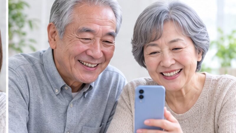 arrows We2を楽しそうに操作する日本人の高齢夫婦