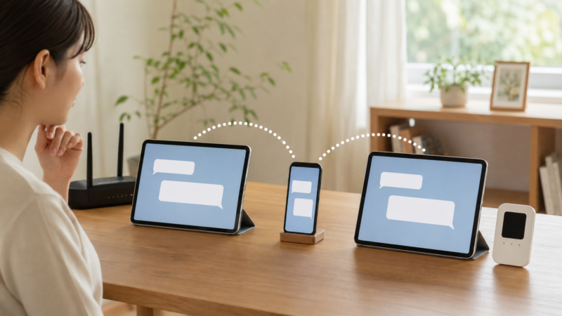 iPhoneを介してSMSを確認するWi-FiモデルとCellularモデルのiPad