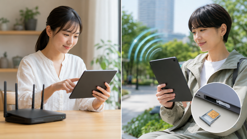 iPadのWi-FiモデルとWi-Fi+Cellularモデルの通信方法の違い