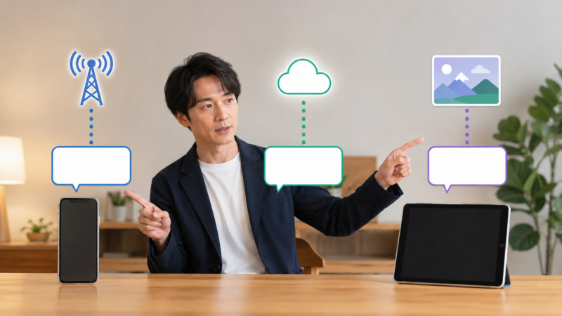 SMSとiMessageとRCSの通信方法の違い