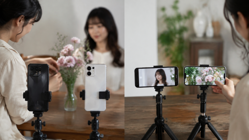 XiaomiとOPPOを想定したスマートフォンで人物撮影と花の画質を比較