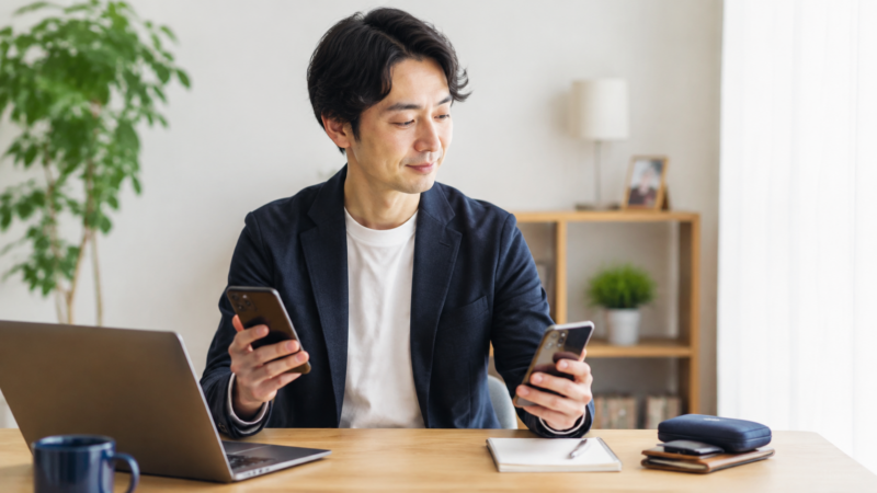 仕事用と私用のスマホを使い分ける日本人