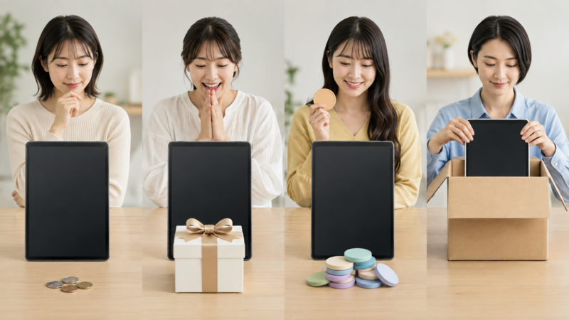 タブレットの一括特価やポイント還元と返却条件の違い