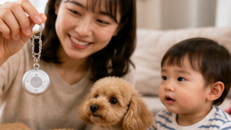録音キーホルダーを子供やペットと楽しむ日本人の家庭